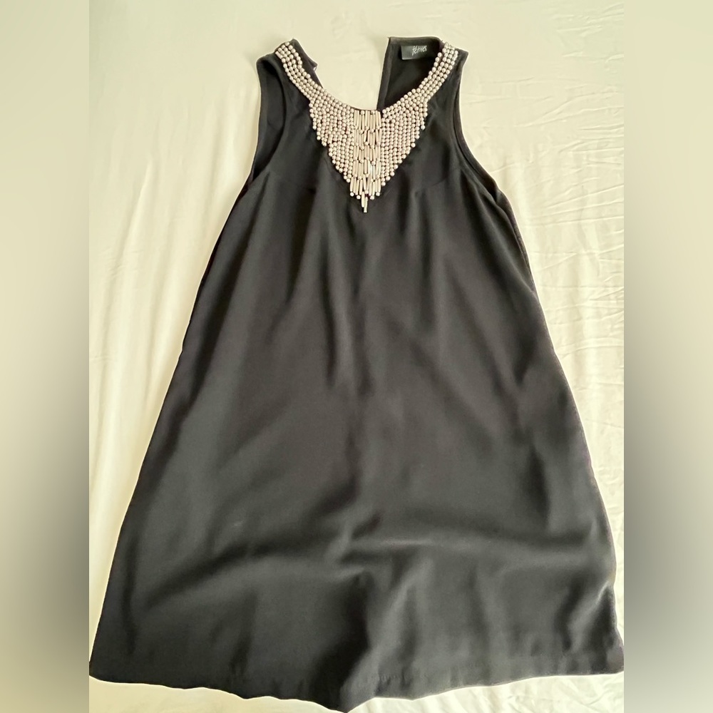 Petites Black Dress with Silver embellishments